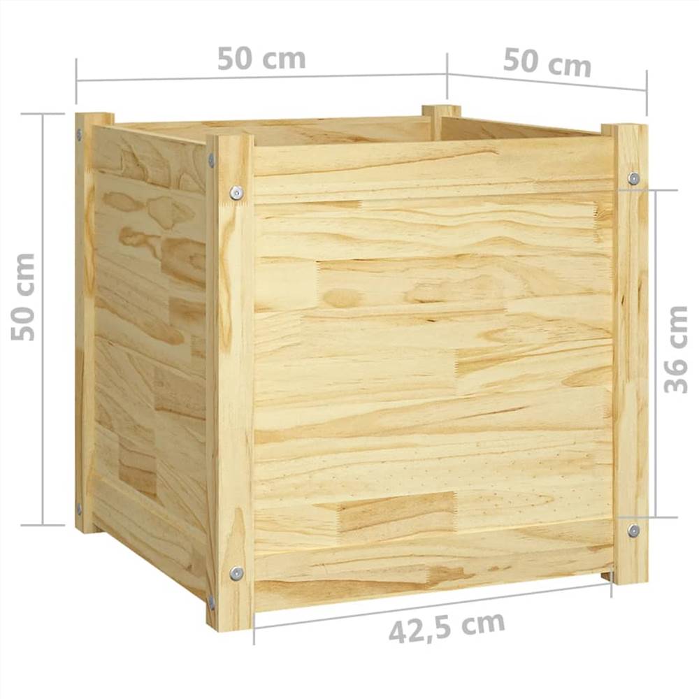 Garden Planter 50x50x50 cm Solid Pinewood