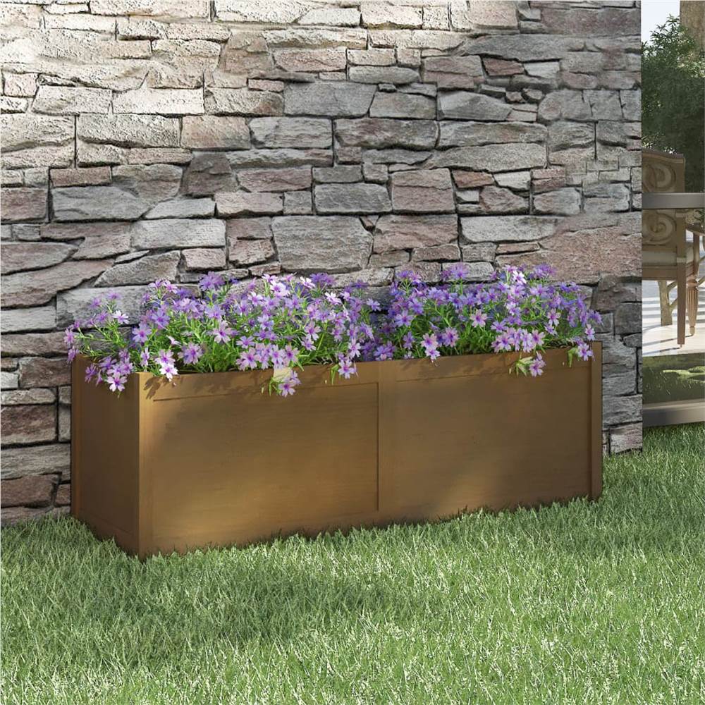 

Garden Planter Honey Brown 150x50x50 cm Solid Pinewood