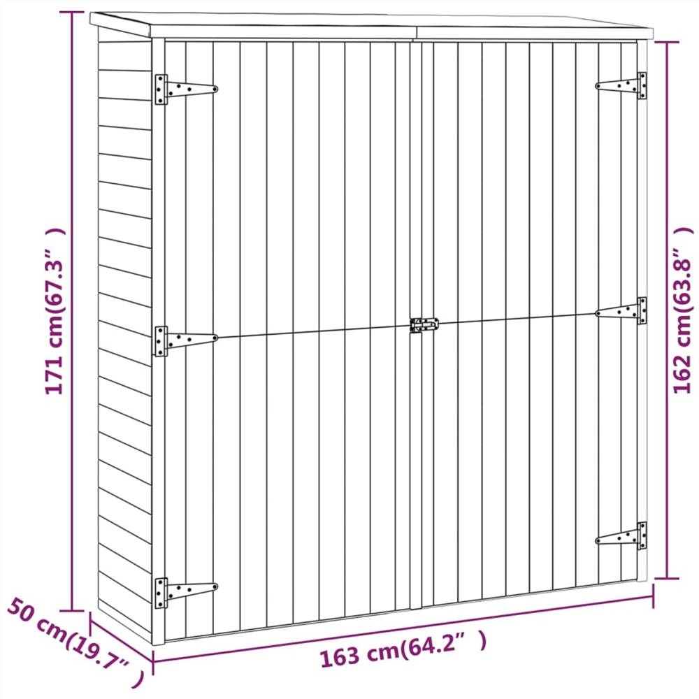 Garden Tool Shed 163x50x171 cm Solid Wood Pine