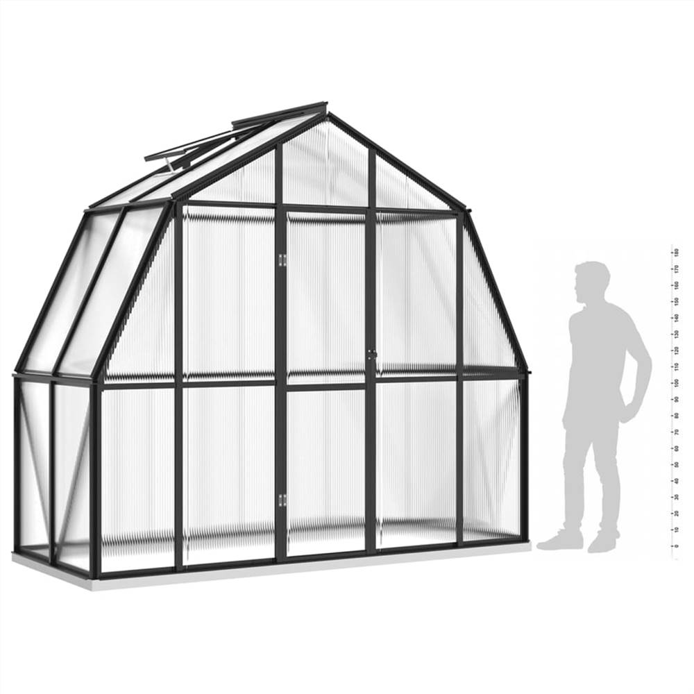 Greenhouse with Base Frame Anthracite 3.3 m² Aluminium