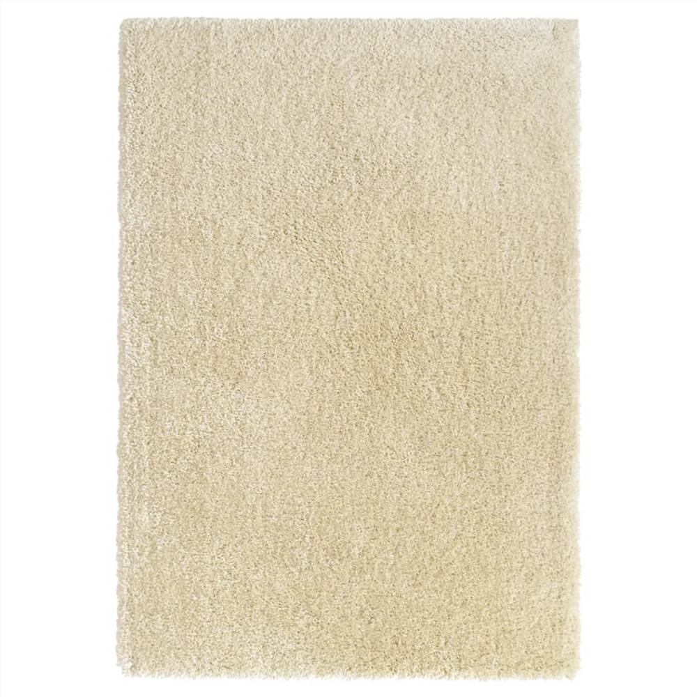 High Pile Shaggy Rug Beige 140x200 cm 50 mm, Other  - buy with discount