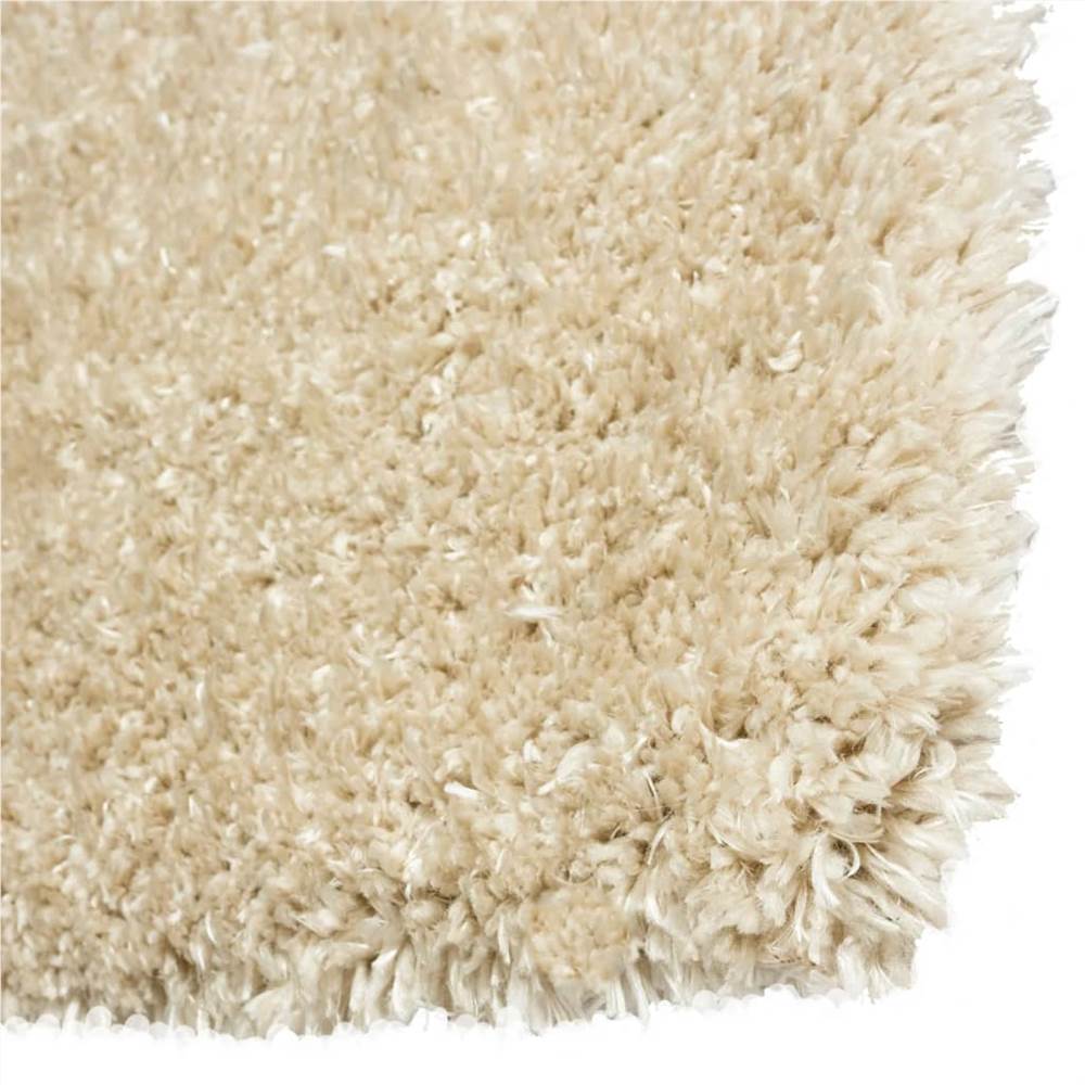 High Pile Shaggy Rug Beige 160x230 cm 50 mm