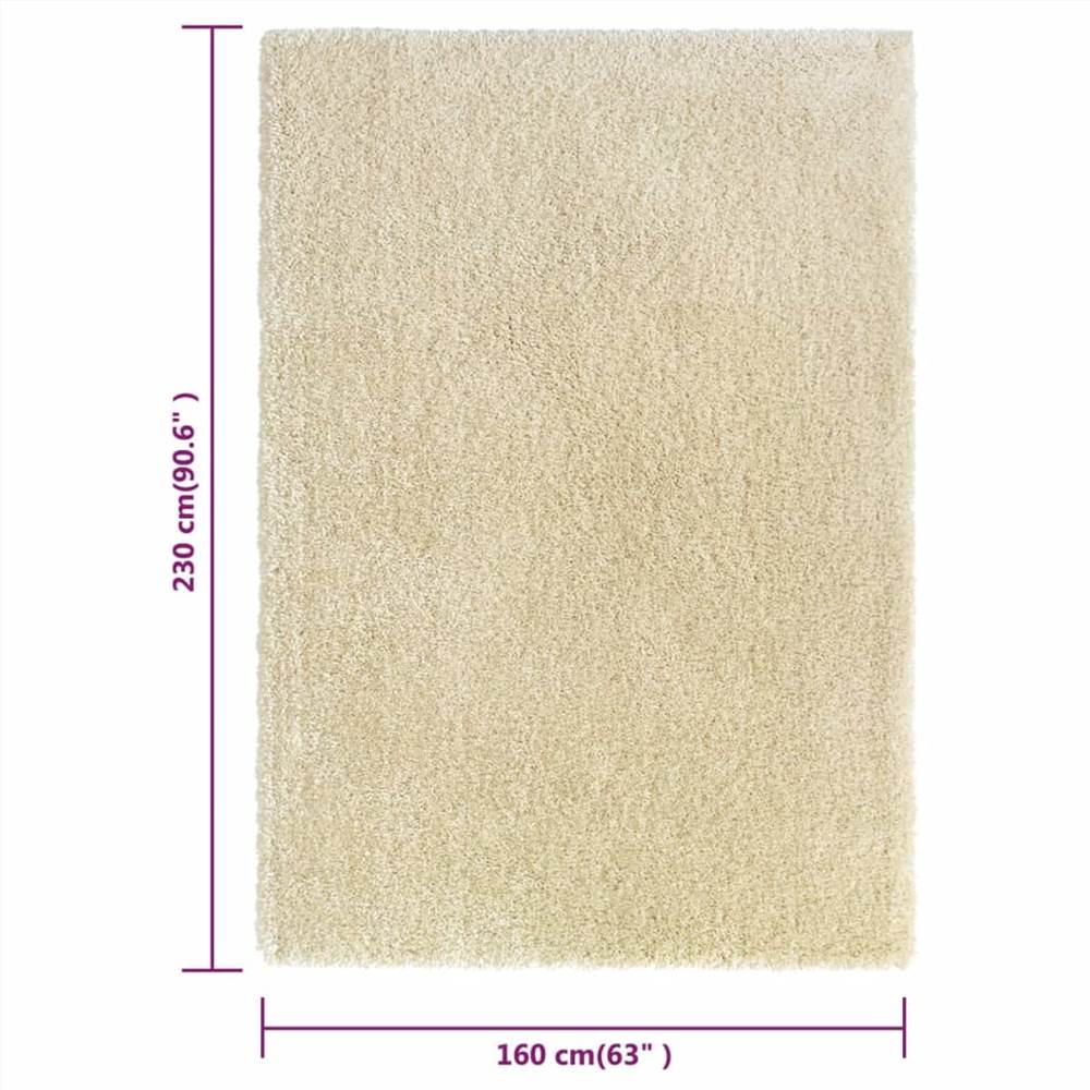 High Pile Shaggy Rug Beige 160x230 cm 50 mm