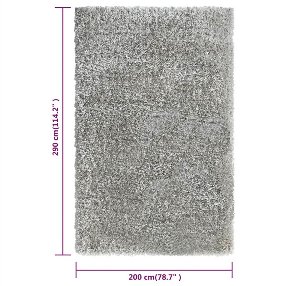 High Pile Shaggy Rug Grey 200x290 cm 50 mm