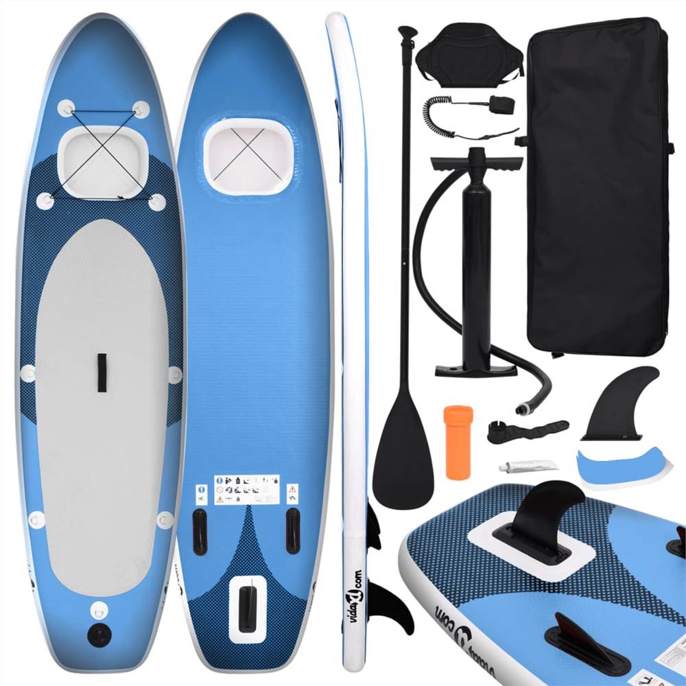 

Inflatable Stand Up Paddle Board Set Sea Blue 330x76x10 cm