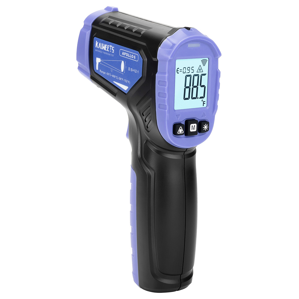 KAIWEETS Apollo 6 Non-Contact Infrared Thermometer (NOT for Humans) Temperature Gun - Black with Purple