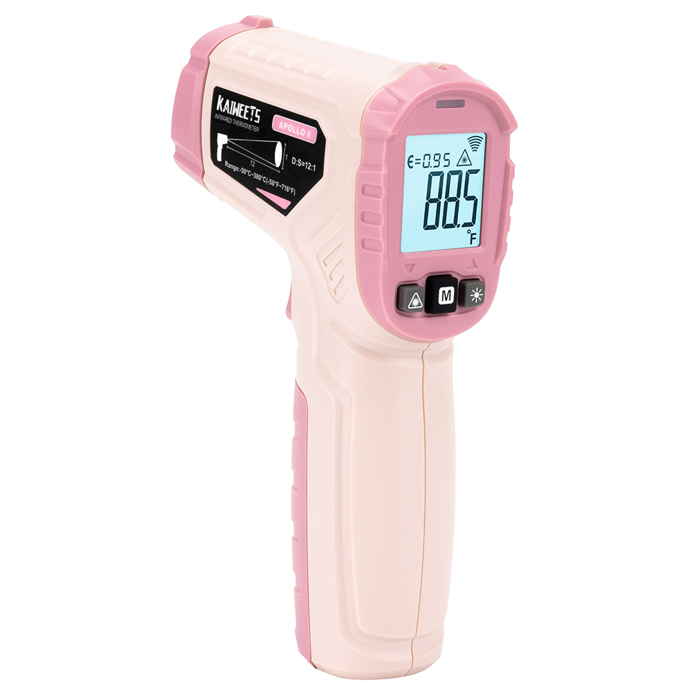 KAIWEETS Apollo 6 Non-Contact Infrared Thermometer (NOT for Humans), Temperature Gun - Pink