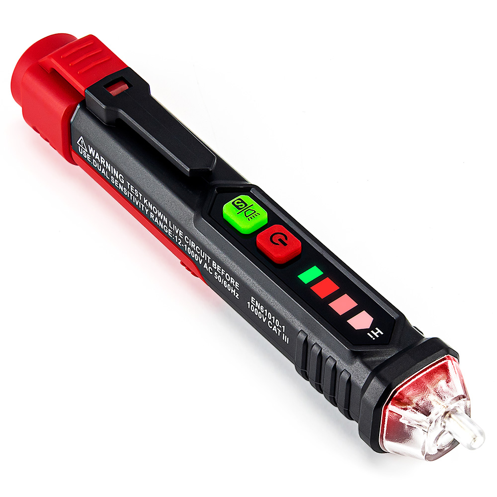 KAIWEETS VT200 Voltage Tester, Non-Contact Voltage Detection, Breakpoint Testing, Live/Null Wire Testing - EU Plug