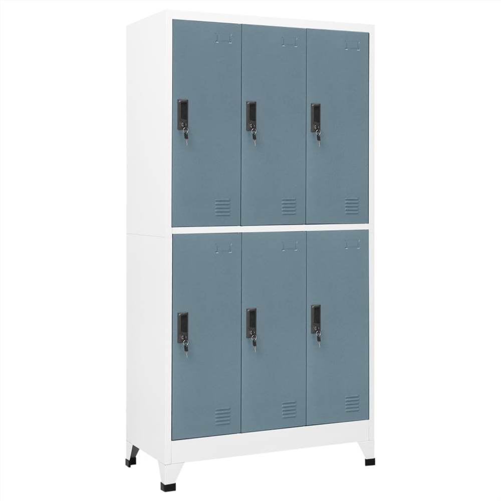 

Locker Cabinet Light Grey and Dark Grey 90x45x180 cm Steel