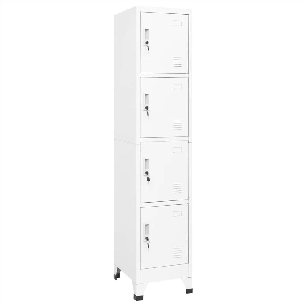 

Locker Cabinet White 38x45x180 cm Steel