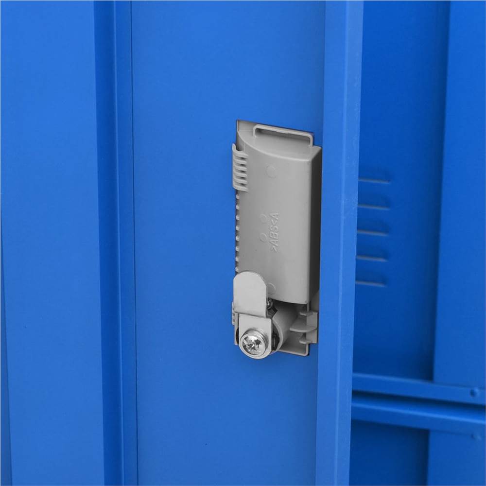 Locker Cabinets 2 pcs Light Grey and Blue 90x45x92.5 cm Steel