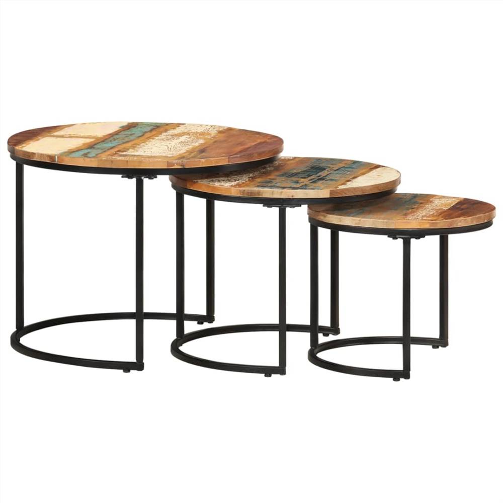 Nesting Tables 3 pcs Solid Reclaimed Wood