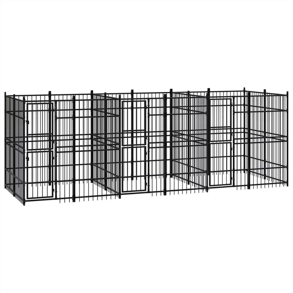 

Outdoor Dog Kennel Steel 11.06 m²