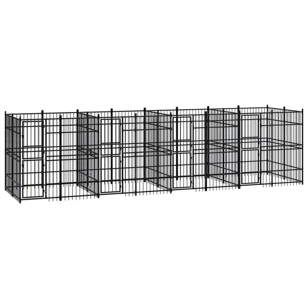 

Outdoor Dog Kennel Steel 14.75 m²