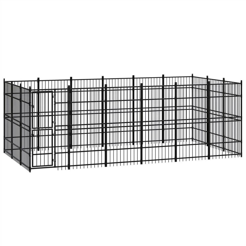 

Outdoor Dog Kennel Steel 16.59 m²