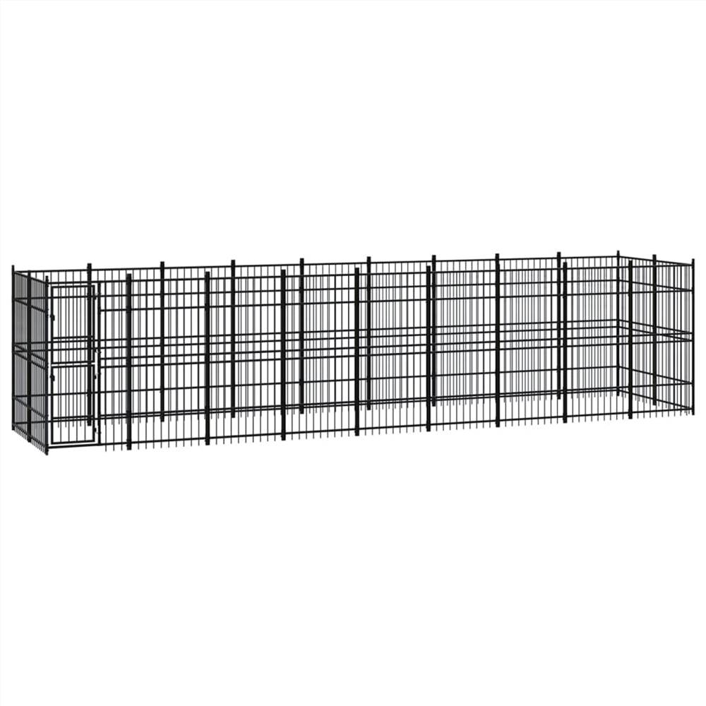 

Outdoor Dog Kennel Steel 16.59 m²