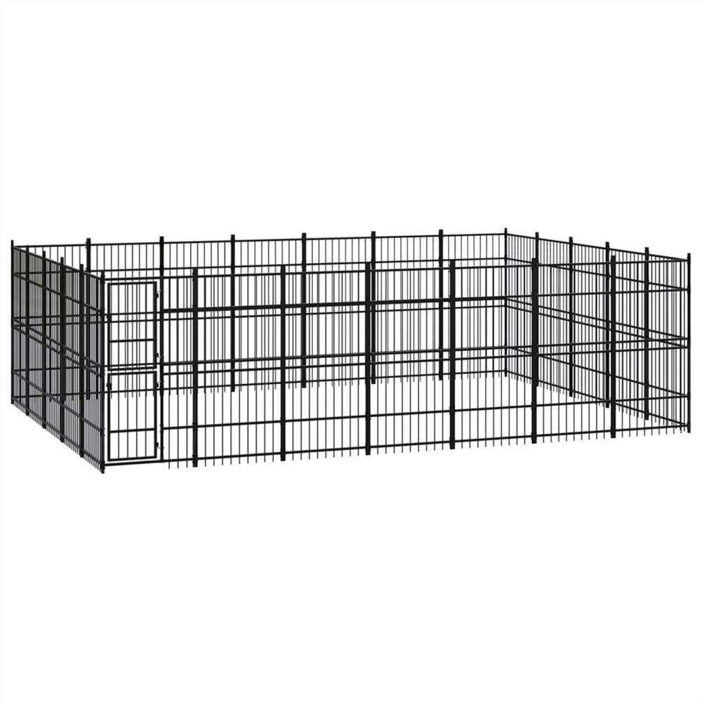 

Outdoor Dog Kennel Steel 32.26 m²