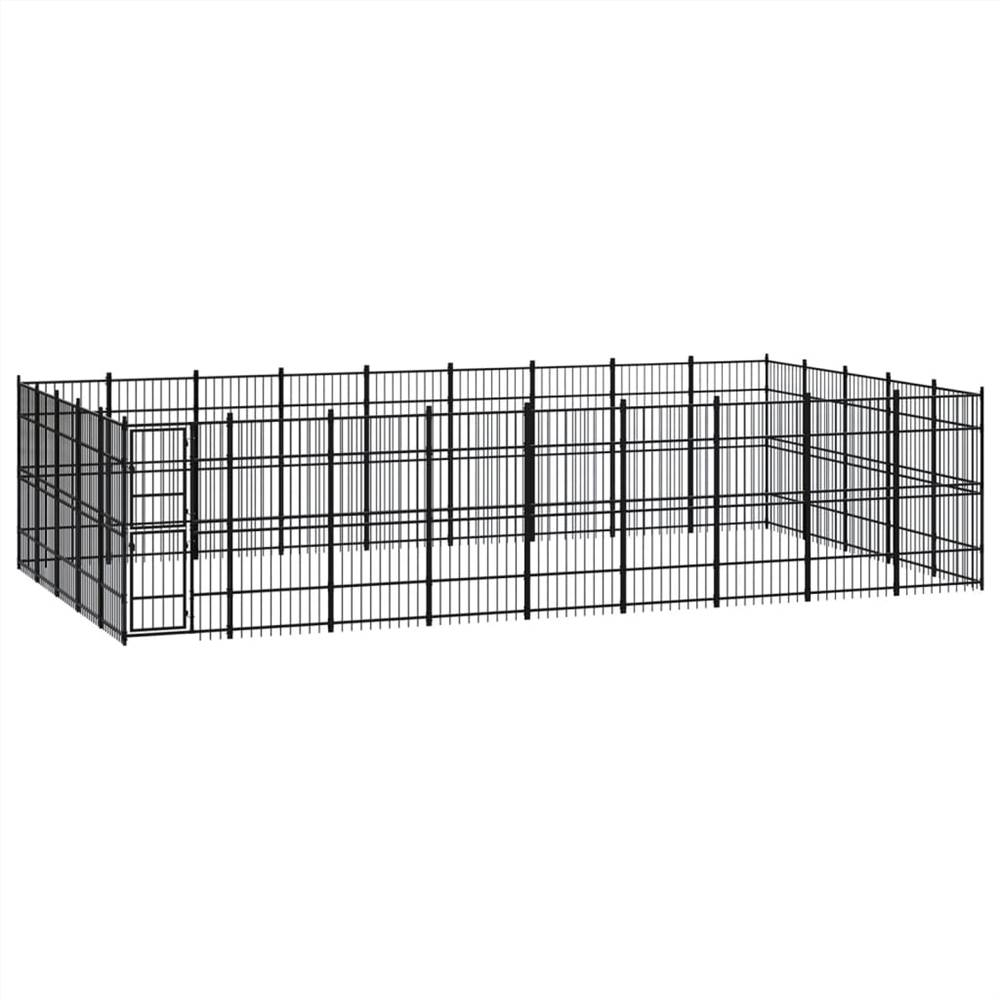 

Outdoor Dog Kennel Steel 41.47 m²
