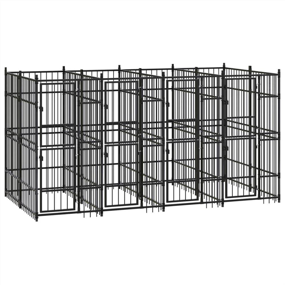 

Outdoor Dog Kennel Steel 7.37 m²