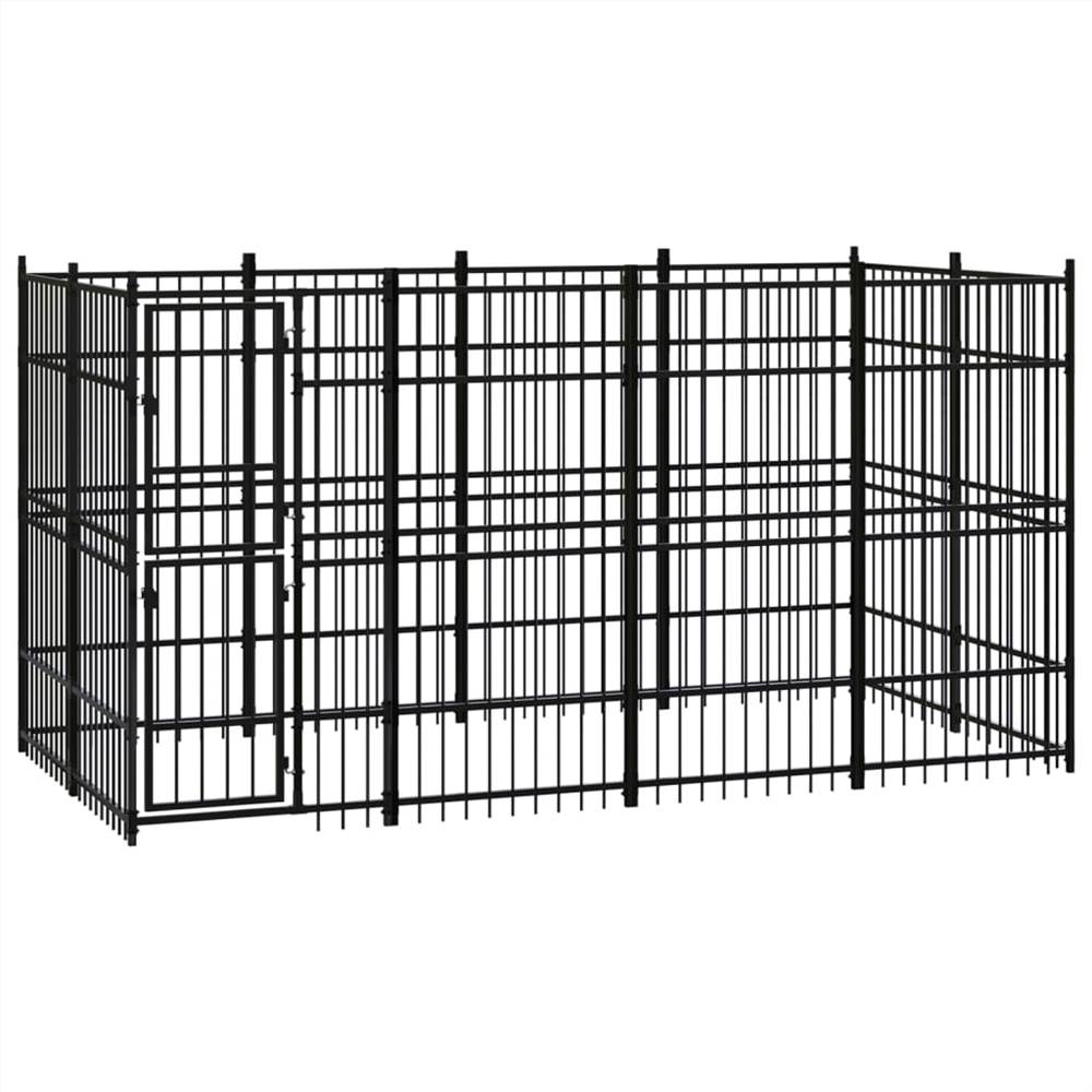 

Outdoor Dog Kennel Steel 7.37 m²