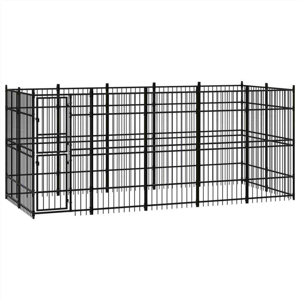

Outdoor Dog Kennel Steel 9.22 m²