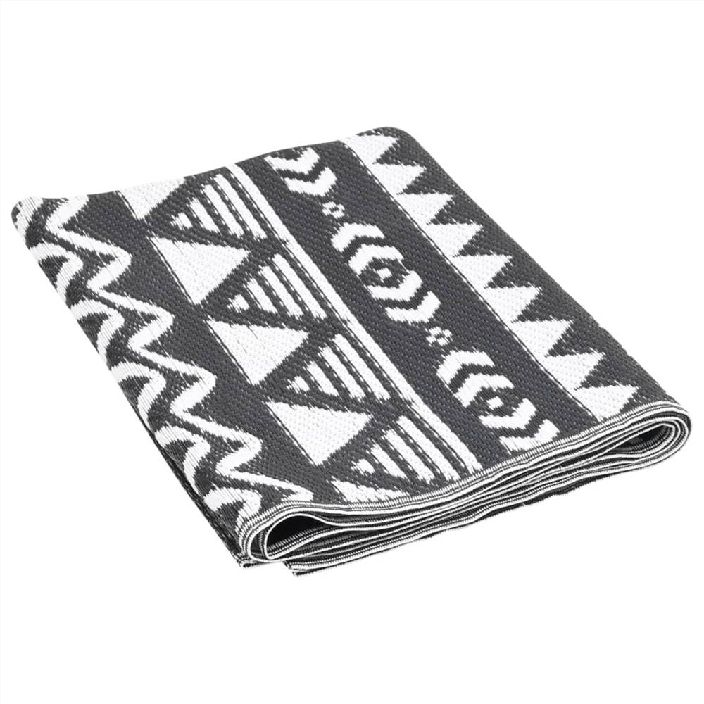 Outdoor Rug Black 190x290 cm PP