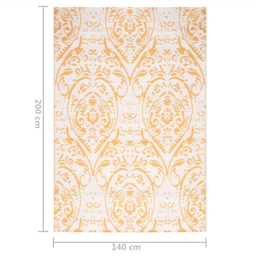 Outdoor Rug Yellow 140x200 cm PP