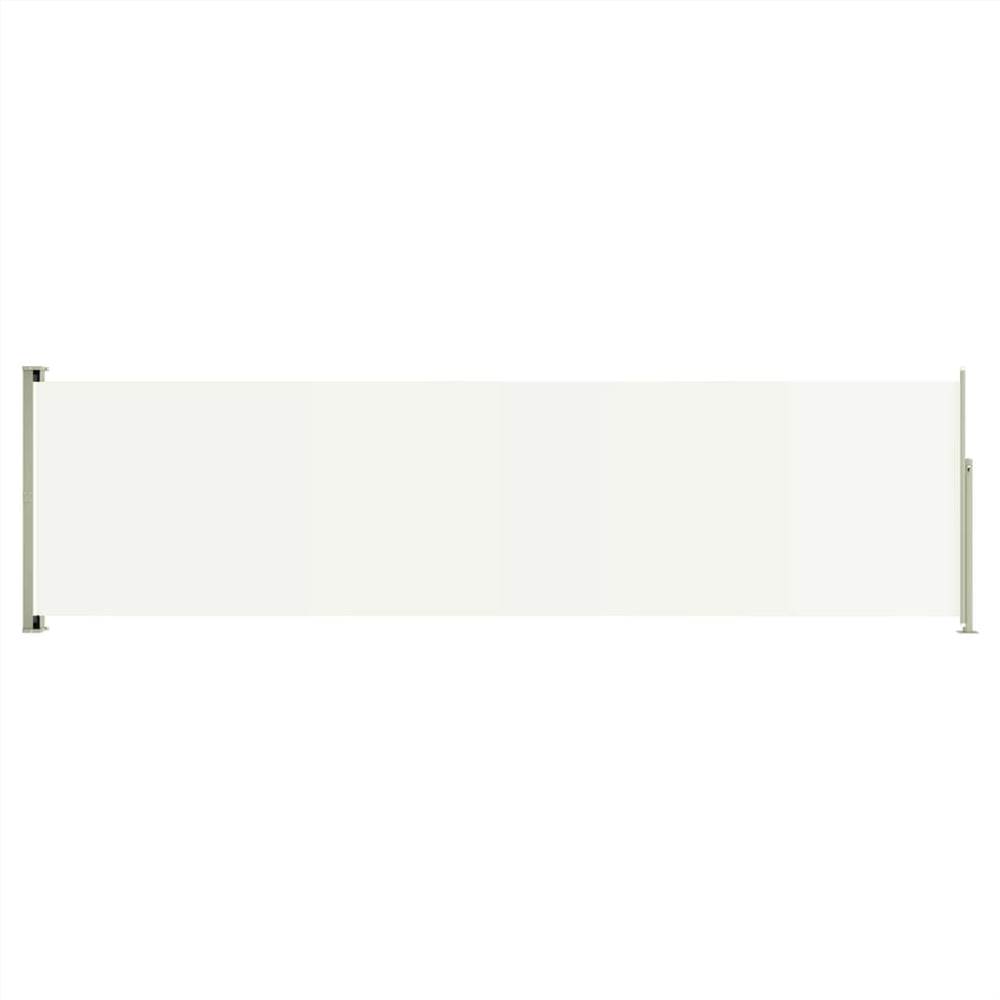 Patio Retractable Side Awning 140x500 cm Cream