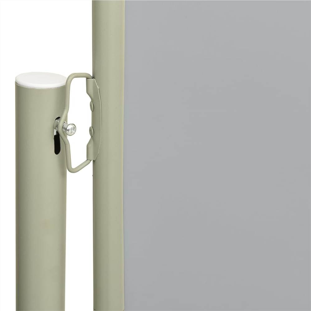 Patio Retractable Side Awning 140x500 cm Grey