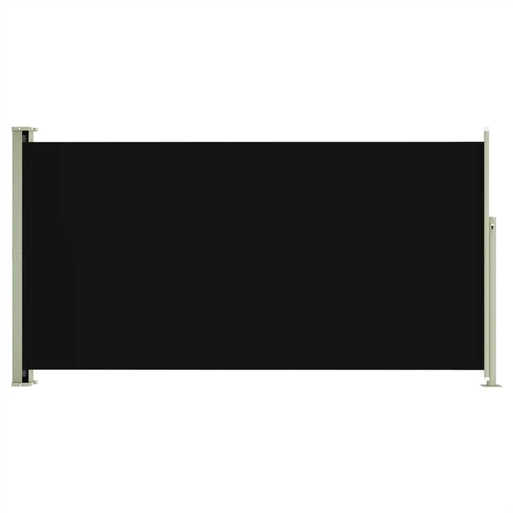 Patio Retractable Side Awning 160x300 cm Black