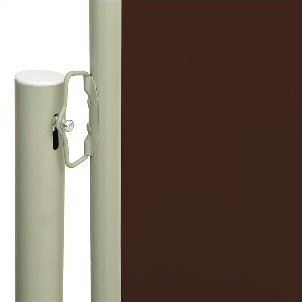 Patio Retractable Side Awning 160x500 cm Brown