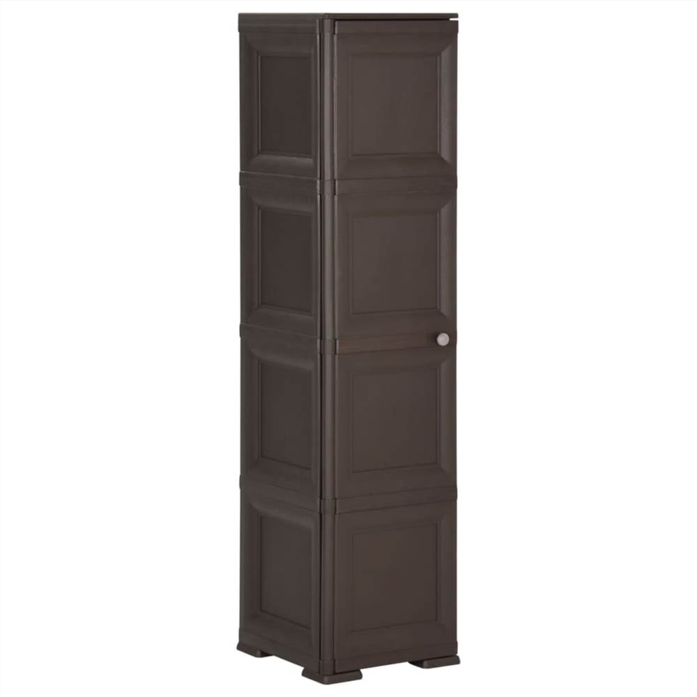 

Plastic Cabinet 40x43x164 cm Wood Design Brown