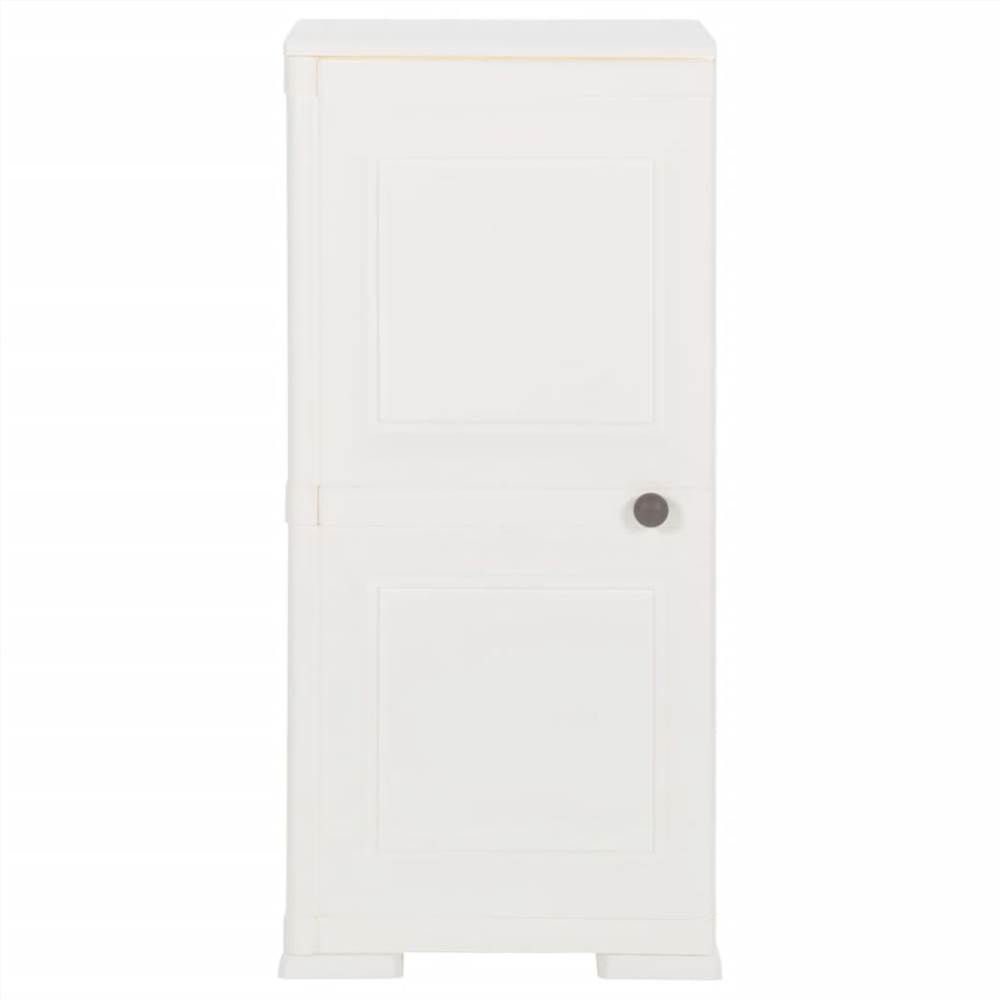 Plastic Cabinet 40x43x85.5 cm Wood Design White
