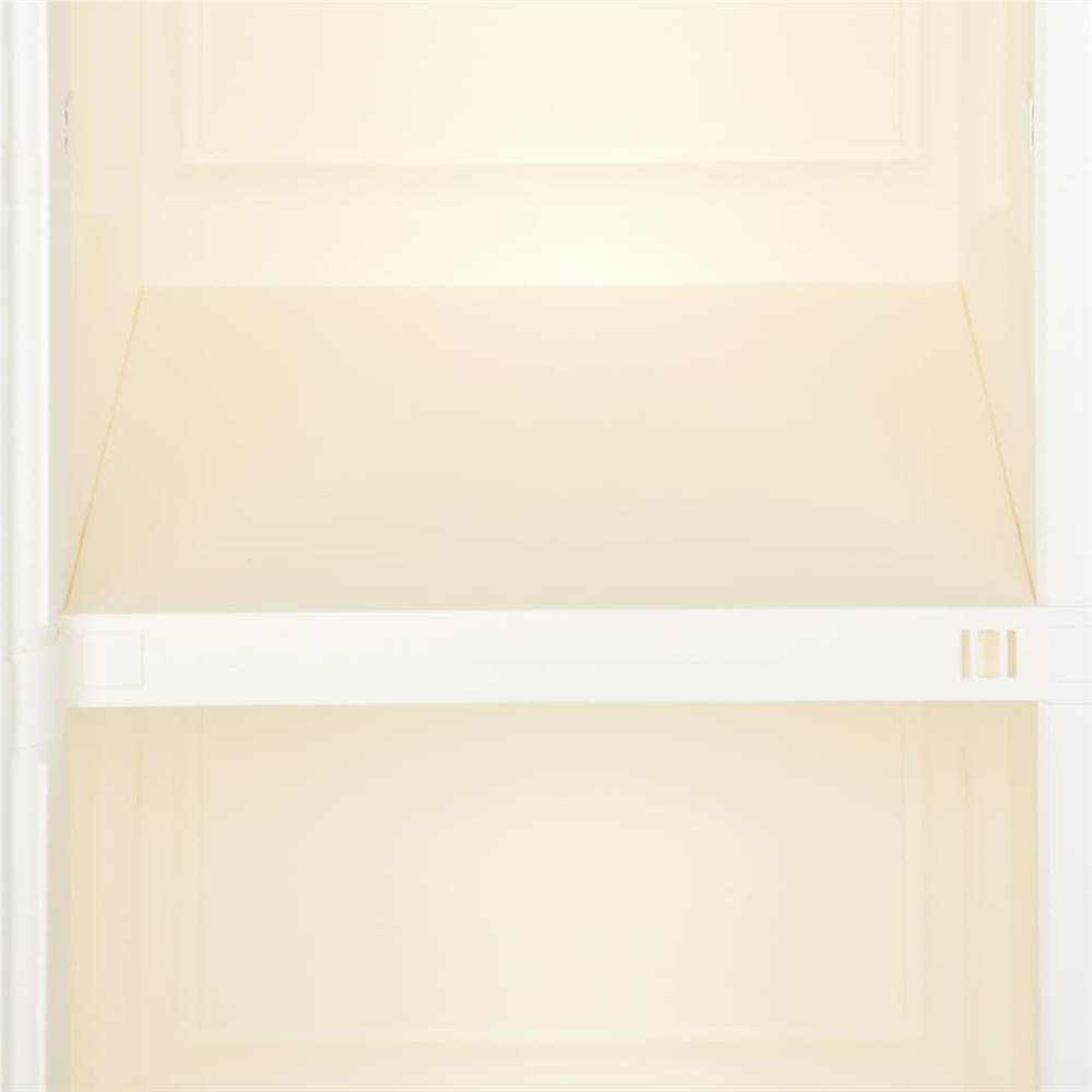 Plastic Cabinet 40x43x85.5 cm Wood Design White
