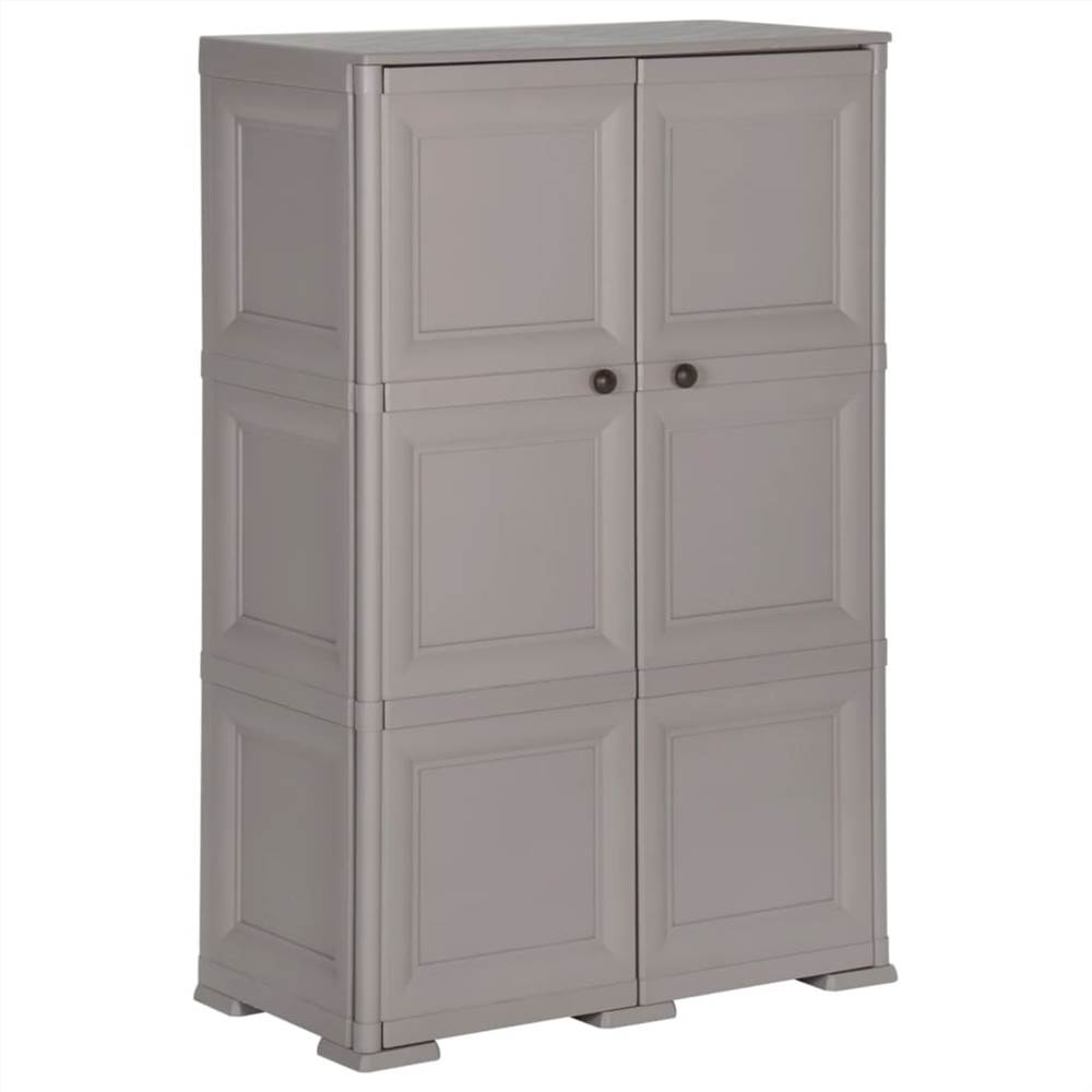 

Plastic Cabinet 79x43x125 cm Wood Design Grey