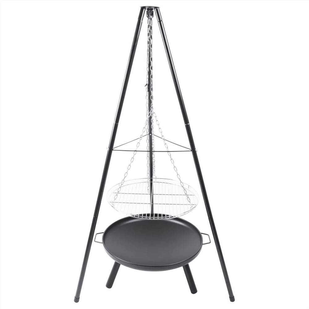 RedFire Garden Barbecue with Tripod and Fire Bowl 50 cm Black