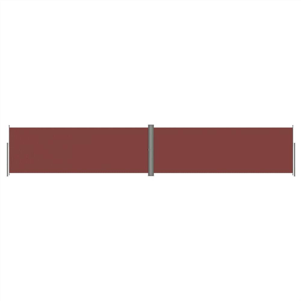 Retractable Side Awning Brown 180x1000 cm