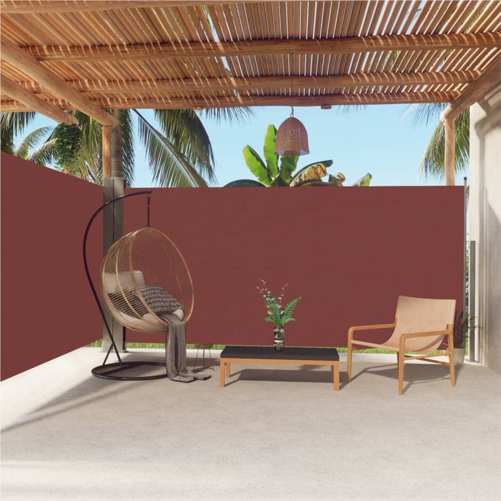Retractable Side Awning Brown 180x600 cm