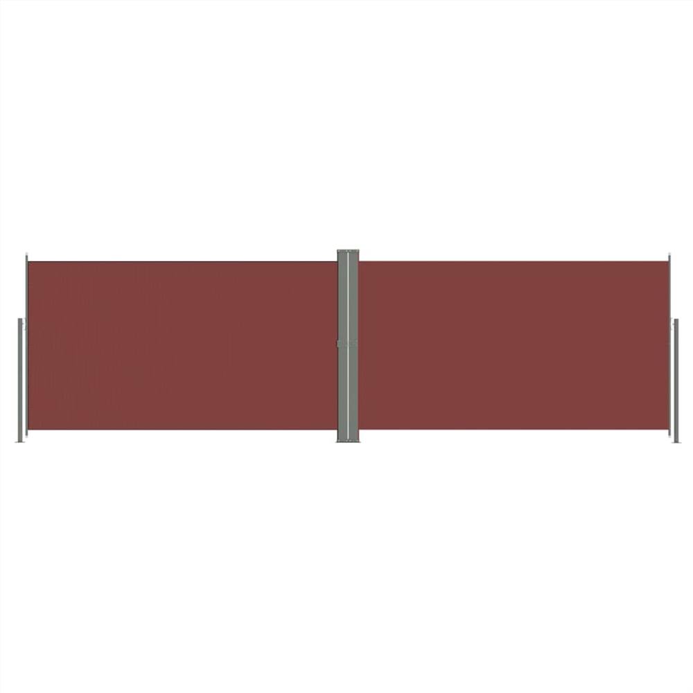 Retractable Side Awning Brown 180x600 cm