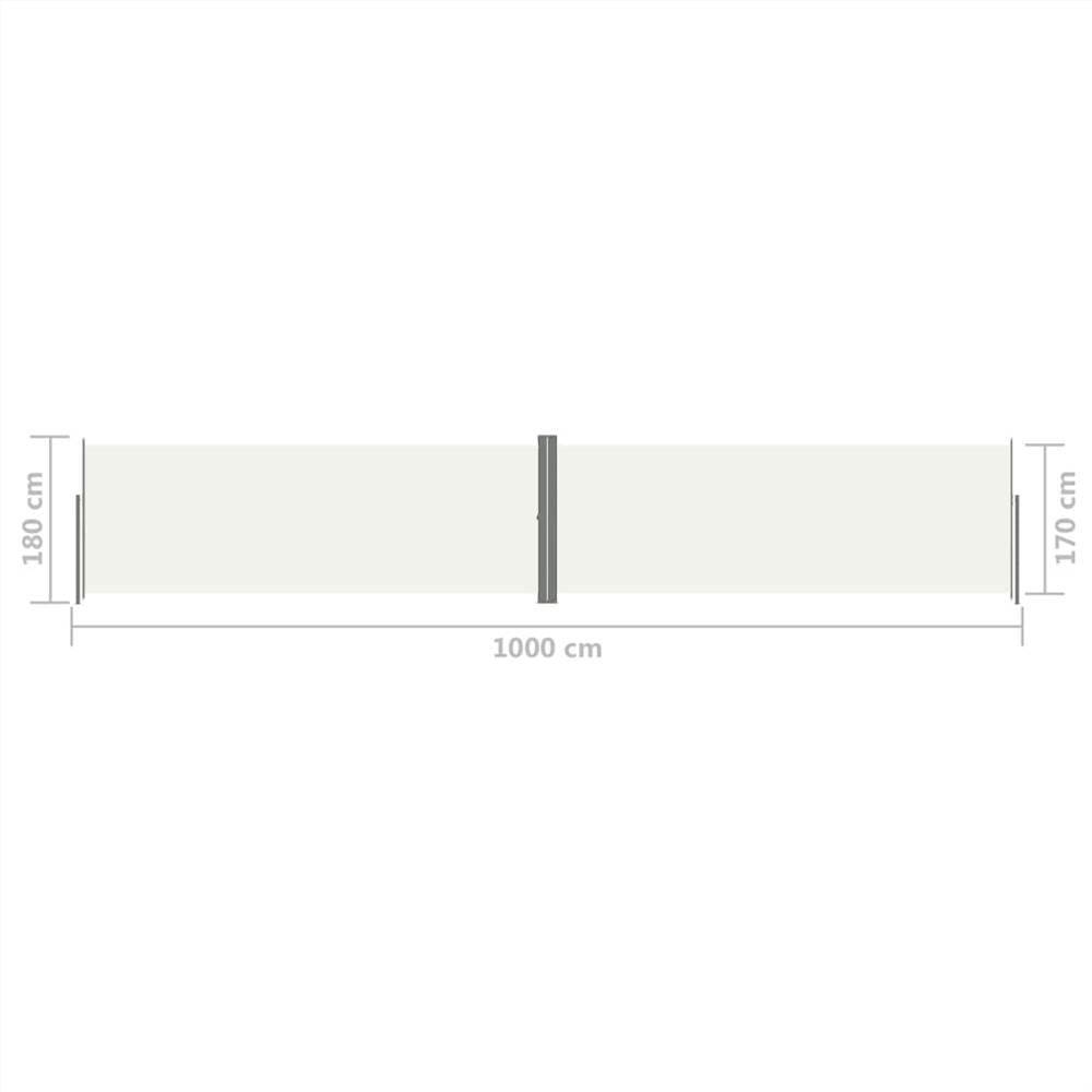 Retractable Side Awning Cream 180x1000 cm