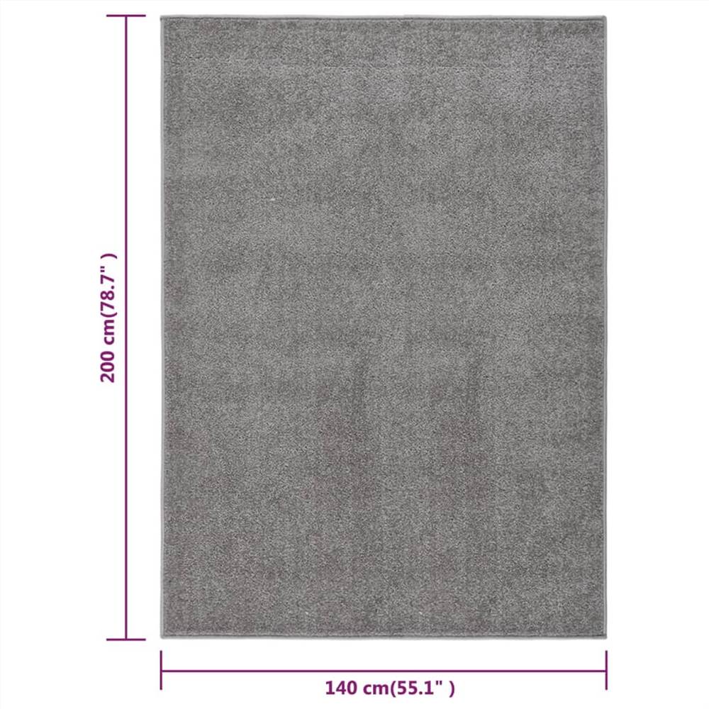 Rug Short Pile 140x200 cm Grey