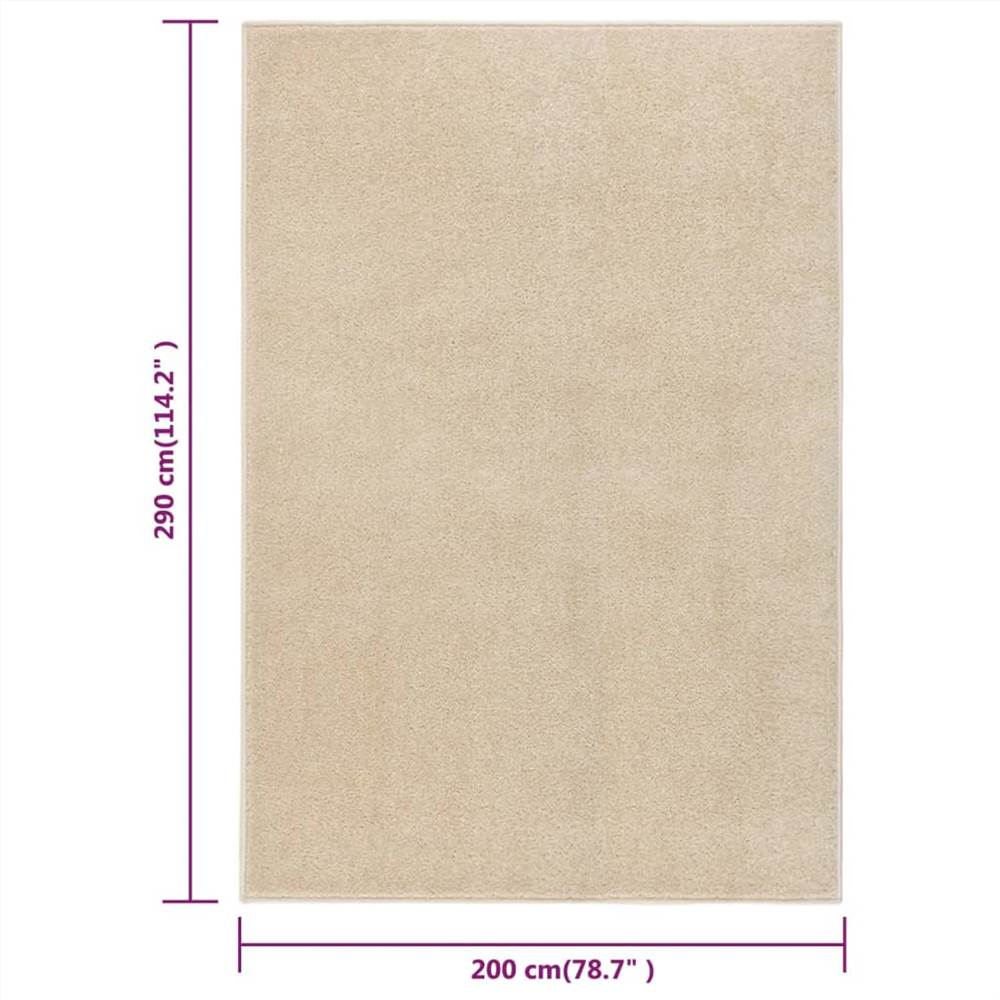 Rug Short Pile 200x290 cm Beige