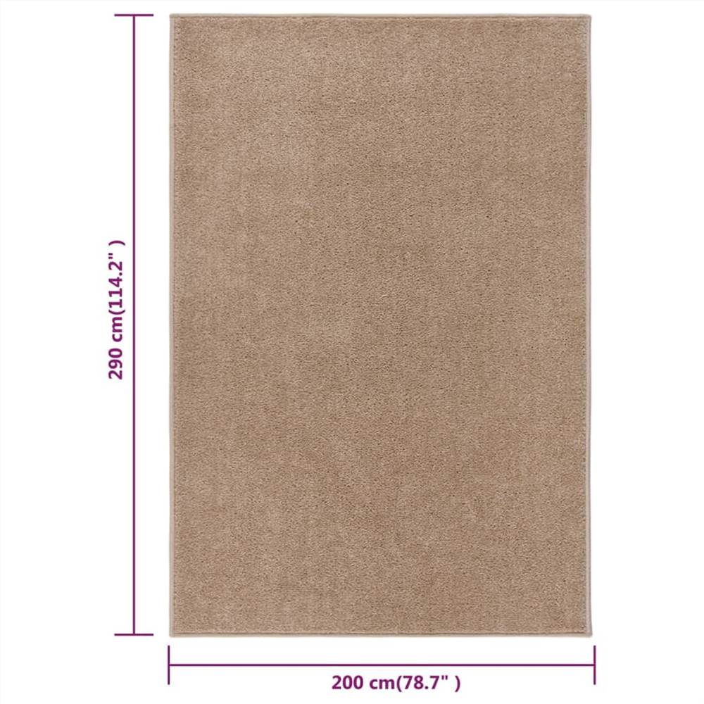 Rug Short Pile 200x290 cm Brown