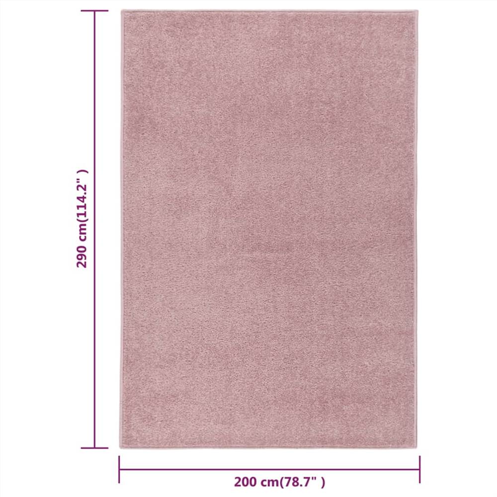 Rug Short Pile 200x290 cm Pink