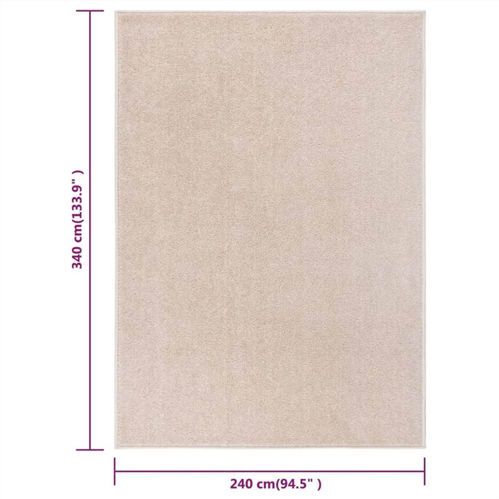 Rug Short Pile 240x340 cm Dark Beige