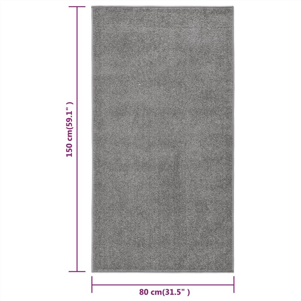 Rug Short Pile 80x150 cm Grey