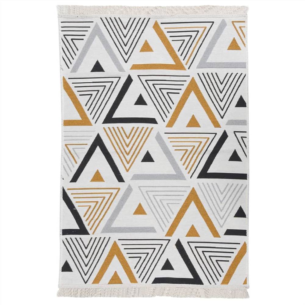 

Rug Yellow and Grey 160x230 cm Cotton