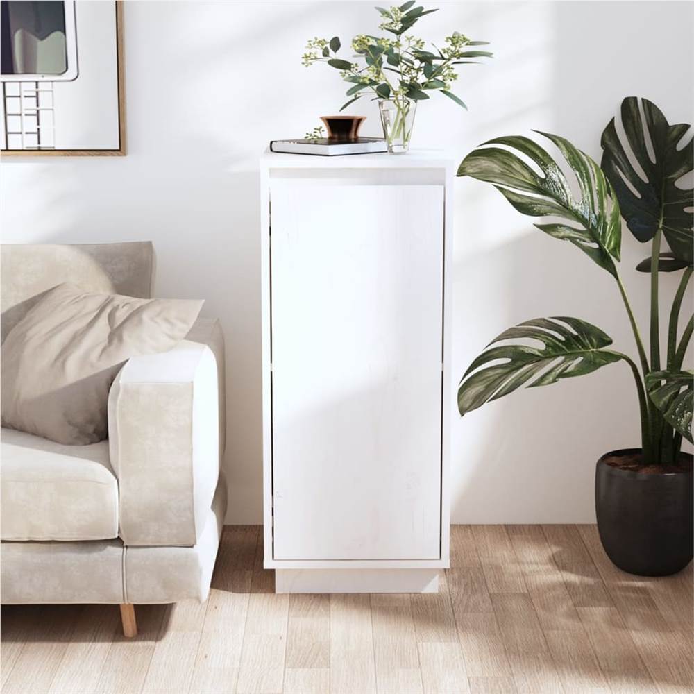 

Sideboard White 31.5x34x75 cm Solid Wood Pine
