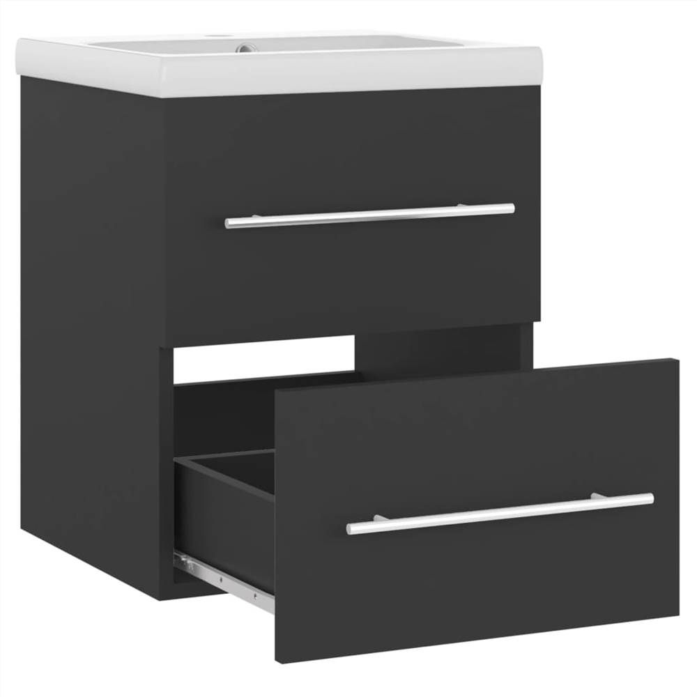 Sink with Builtin Basin Grey Chipboard