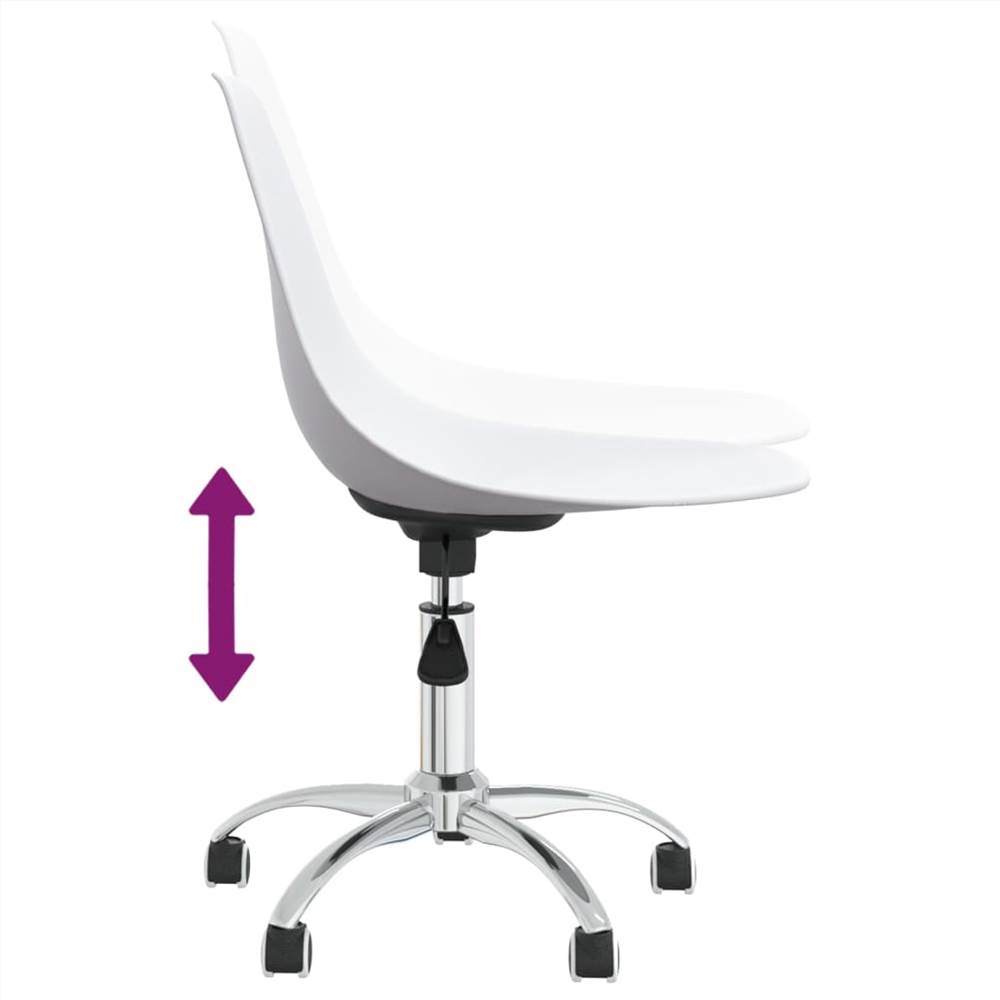 Swivel Dining Chair White PP